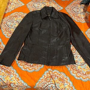 Croft and Barrow lamb skin leather jacket